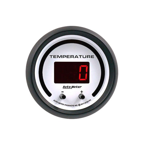 Autometer 52.4mm White Switchable 60-340 Degrees F / 40-170 Degrees C Phantom Elite Digital Gauge - 6754-PH