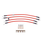 Power Stop 10-16 Hyundai Genesis Coupe Front & Rear SS Braided Brake Hose Kit - BH00141