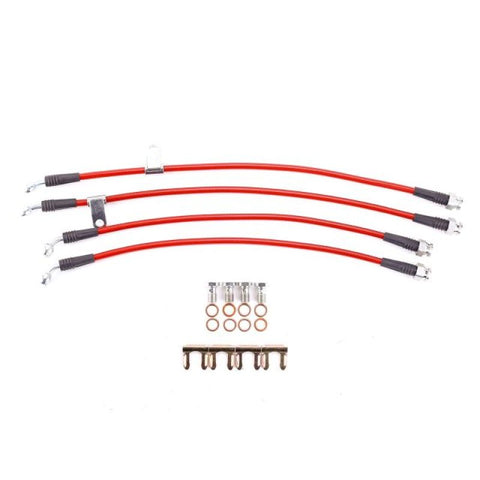 Power Stop 10-16 Hyundai Genesis Coupe Front & Rear SS Braided Brake Hose Kit - BH00141
