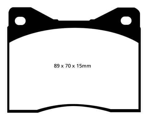 EBC 96-00 Ac Ace 5.0 Greenstuff Front Brake Pads - DP2753/2