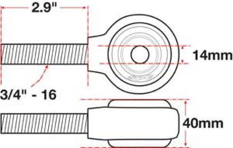 SPC Performance XAXIS Rod End Ball Joint - 15784