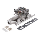 Edelbrock Manifold And Carb Kit Performer RPM Air-Gap Small Block Ford 289-302 Natural Finish - 2033