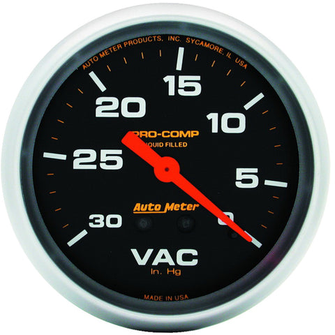 AutoMeter Gauge Vacuum 2-5/8in. 30Inhg Liquid Filled Mech Pro-Comp - 5484