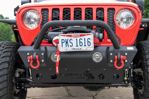 Fishbone Offroad 2018+ Jeep JL/Gladiator Wrangler JL/Gladiator Front Winch Bumper - Black Powdercoat - FB22178