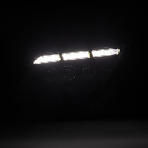 AlphaRex 13-14 Ford Mustang NOVA-Series LED Projector Headlights Blk w/Activ Lght & Seq.Sig / SB DRL - 880487