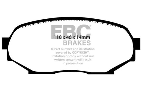 EBC 90-93 Geo Storm 1.6 Ultimax2 Front Brake Pads - UD525