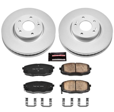 Power Stop 10-13 Kia Forte Front Z17 Evolution Geomet Coated Brake Kit - CRK5837