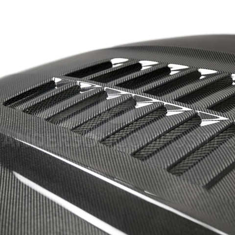 Anderson Composites 15-17 Ford Mustang (Excl. GT350/GT350R) Double Sided Type-GT5 Carbon Fiber Hood - AC-HD15FDMU-GT5-DS