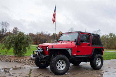 Fishbone Offroad 97-06 Jeep Wrangler Front Tube Fenders Paintable Mesh Upgrade - FB23239