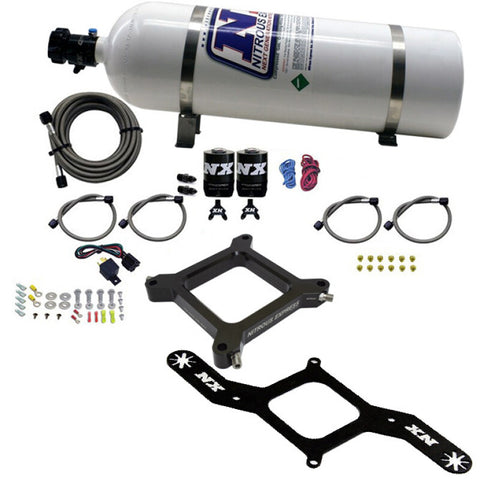 Nitrous Express 4150 Assassin Plate Stage 6 Nitrous Kit (50-300HP) w/15lb Bottle - 67040-15