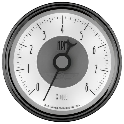 Autometer Prestige Pearl Series - Tachometer 3 3/8in 8K RPM In-Dash - 2098
