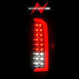 ANZO 15-21 GMC Canyon Full LED Tail Lights w/ Red Lightbar Black Housing Smoke Lens - 311435