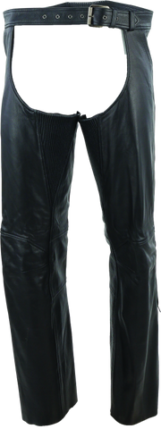 River Road Plains Leather Chaps Black - Large - 094420