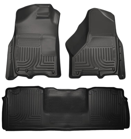 Husky Liners 10-12 Dodge Ram 2500/3500 Mega Cab WeatherBeater Combo Black Floor Liners - 99041
