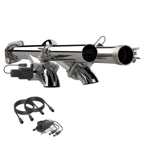 QTP 17-18 Ford Raptor EC/CC 2.5in 304SS Aggressor Cutout Dual Mid Pipes - 540117