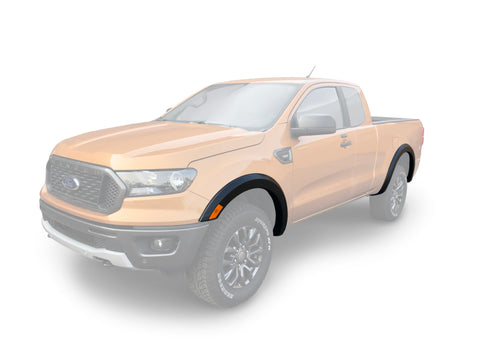 Bushwacker 2019 Ford Ranger Extended Cab / Crew Cab Pickup OE Style Fender Flares 4pc - Black - 20955-02