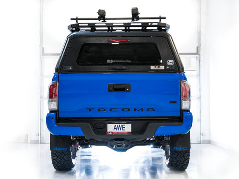 AWE Tuning 2016-2022 Toyota Tacoma 0FG Exhaust with BashGuard - No Tips - 3015-31826
