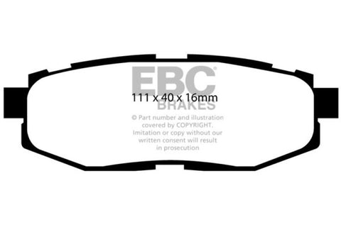 EBC 12+ Scion FR-S 2 Ultimax2 Rear Brake Pads - UD1124