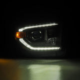 AlphaRex 14-21 Toyota Tundra LUXX-Series LED Proj Headlights Blk w/Actv Light & Seq. Sig + DRL - 880835