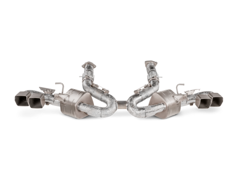 Akrapovic 2020 Chevrolet Corvette Stingray (C8) OPF/GPF Slip-On Line (Titanium) w/ Titanium Tips - S-CO/TI/4
