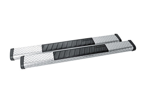 Dee Zee Universal Tubes - 6In Oval - Black Tread Aluminum (RegCab) - DZ16402