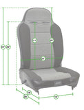 PRP Enduro Low Back Reclining Suspension Seat (Driver Side) - A13011244