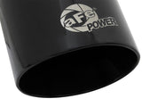 aFe MACH Force-Xp Universal 409 SS Single-Wall Clamp-On Exhaust Tip - Black - 49T25354-B07