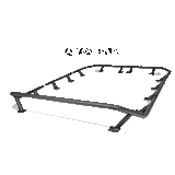 Go Rhino SRM300 Dual Rail Kit (For 80x40in. Rack) - Tex. Blk (Rails ONLY - Req. Platform) - 5933082T
