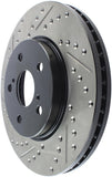 StopTech 02 Lexus ES 250/300/330/350 / 05-07 Toyota Avalon Slotted & Drilled Right Front Rotor - 127.44125R