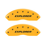 MGP 4 Caliper Covers Engraved Front & Rear Explorer/2011 Yellow Finish Black Char 2006 Ford Explorer - 10041SEXPYL