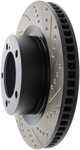 StopTech 07-09 Toyota Tundra / 08-09 Toyota Sequoia Front Left Slotted & Drilled Rotor - 127.44156L