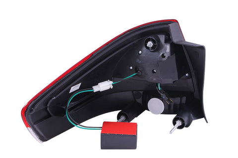 ANZO 2008-2011 Ford Focus LED Taillights Red/Clear - 321197