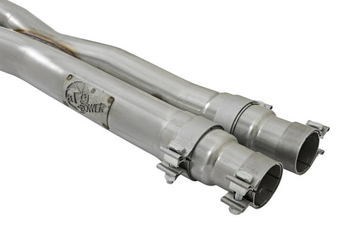aFe MACHForce XP 3in 304 SS Cat-Back Exhausts w/ Black Tips 15-17 Ford Mustang GT V8-5.0L/V6-3.7L - 49-33072-1B