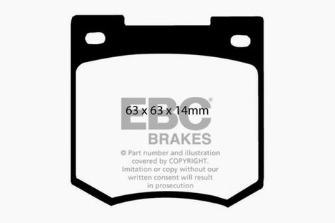 EBC 67-70 Ford Cortina 1.6 Yellowstuff Front Brake Pads - DP4106R