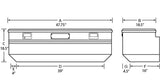 Tradesman Aluminum Flush Mount Truck Tool Box (48in.) - Brite - 9447