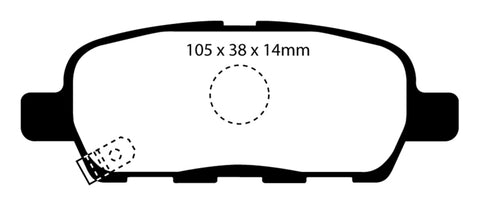 EBC 10-13 Infiniti FX35 3.5 Greenstuff Rear Brake Pads - DP61955