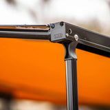 ARB Aluminum Awning, Black Frame, 8.2FT x 8.2FT, Installed with LED Light Strip - 814412A