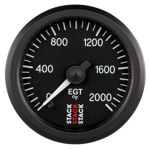 Autometer Stack 52mm 0-2000 Deg F Pro Stepper Motor Exhaust Gas Temp Gauge - Black - ST3314