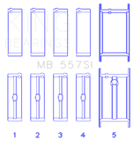 King Small Block Chevy (Size STDX) Silicon Aluminum Bi-Metal Main Bearing Set - MB557SISTDX