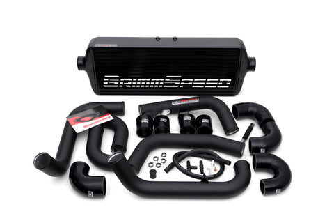 GrimmSpeed 2008-2014 Subaru STI Front Mount Intercooler Kit Black Core / Black Pipe - 090254