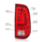 ANZO 2008-2016 Ford F-250 LED Taillights Chrome Housing Red/Clear Lens (Pair) - 311358