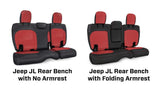PRP 2018+ Jeep Wrangler JLU/4 door Rear Bench Cover with Leather Interior - Black/Tan - B044-04