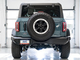 AWE Tuning 2021+ Ford Bronco 0FG Dual Rear Exit Exhaust w/Chrome Silver Tips & Bash Guard - 3015-32456
