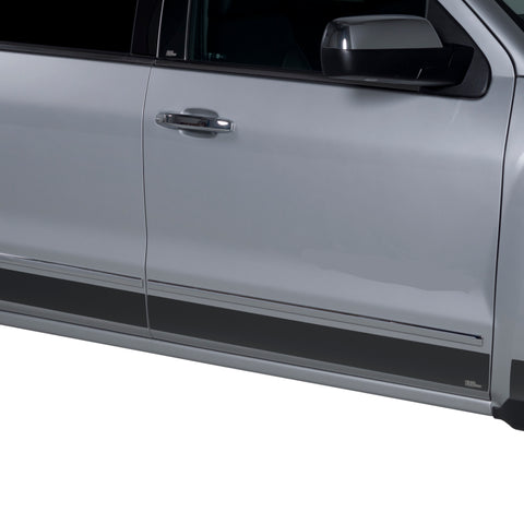 Putco 15-19 GMC Sierra HD Crew Cab Dually (8pcs) Black Platinum Rocker Panels - 9751235BP