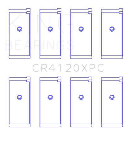 King Mitsubishi 4G63/4G64 (Size STD) Performance Coated Connecting Rod Bearing - Set of 4 - CR4120XPC