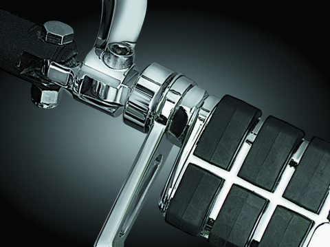 Kuryakyn 1-1/4in Stirrup Heel Rest Extenders Chrome - 8043