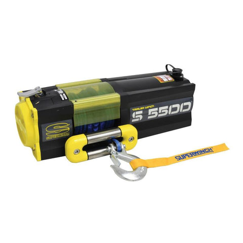 Superwinch 5500 LBS 12V DC 1/4in x 60ft Synthetic Rope S5500 Winch - 1455201