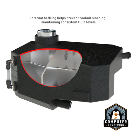 Mishimoto 2013+ Ford Focus ST/2016+ Focus RS Aluminum Expansion Tank - Wrinkle Blue - MMRT-RS-16EWBL