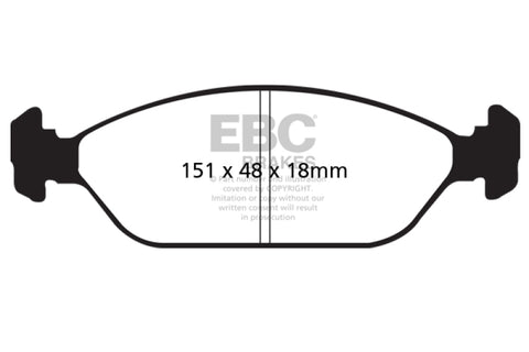 EBC 93-00 Kia Sephia 1.6 (Upgraded Front Brakes) Greenstuff Front Brake Pads - DP21726