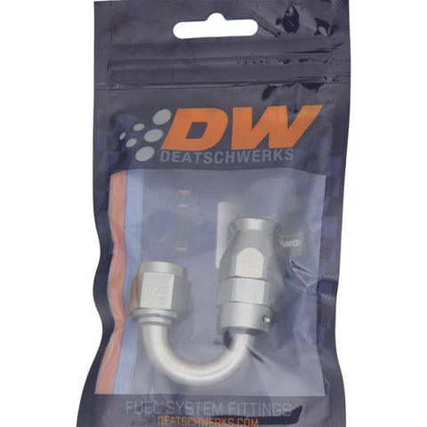 DeatschWerks 6AN Female Swivel 180-Degree Hose End PTFE (Incl. 1 Olive Insert) - 6-02-0853